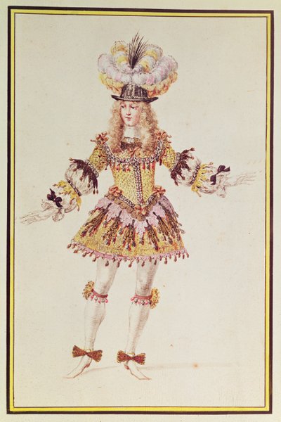 Costume design for male dancer, c.1660 by Henry Gissey